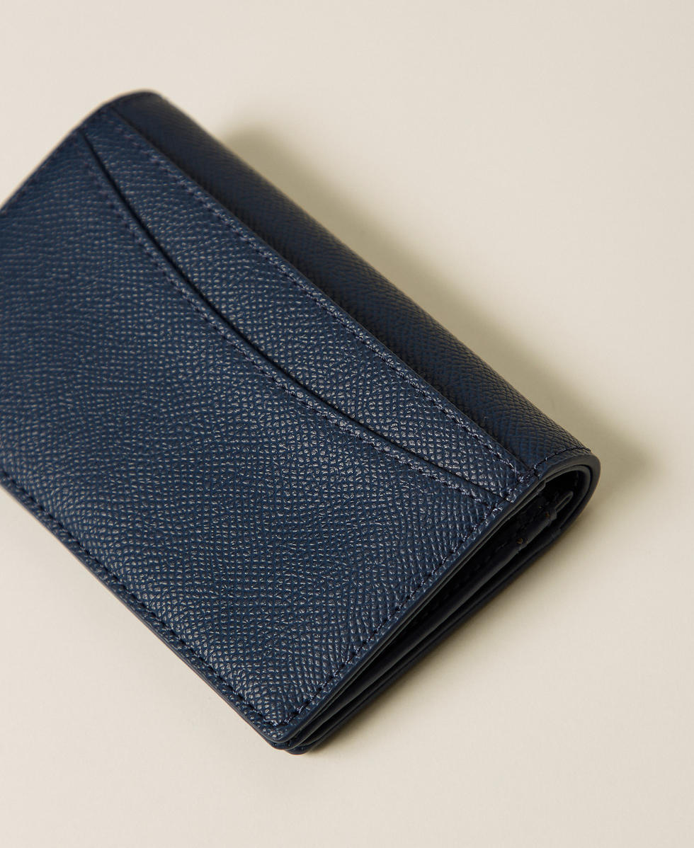 Portefeuille moyen avec logo Bleu &laquo;&nbsp;True Navy&nbsp;&raquo; Femme 261TH7013_05259_02