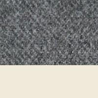 Shorts de punto con detalles festoneados Bicolor Gris Medio Jaspeado / Blanco "Nieve" Mujer 13753_C