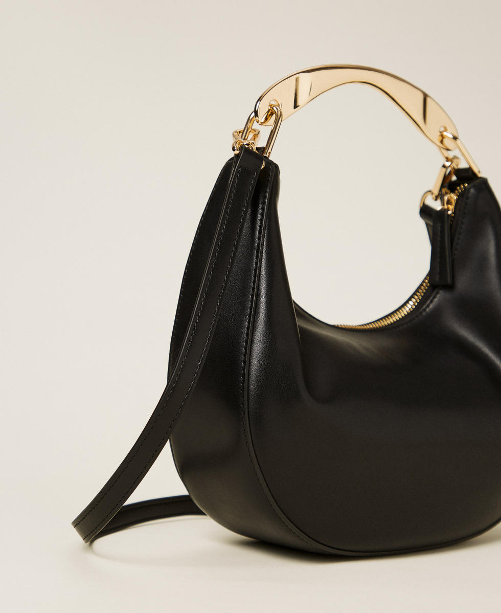Croissant bag with metal handle Black Woman 252TD8160_00006_03