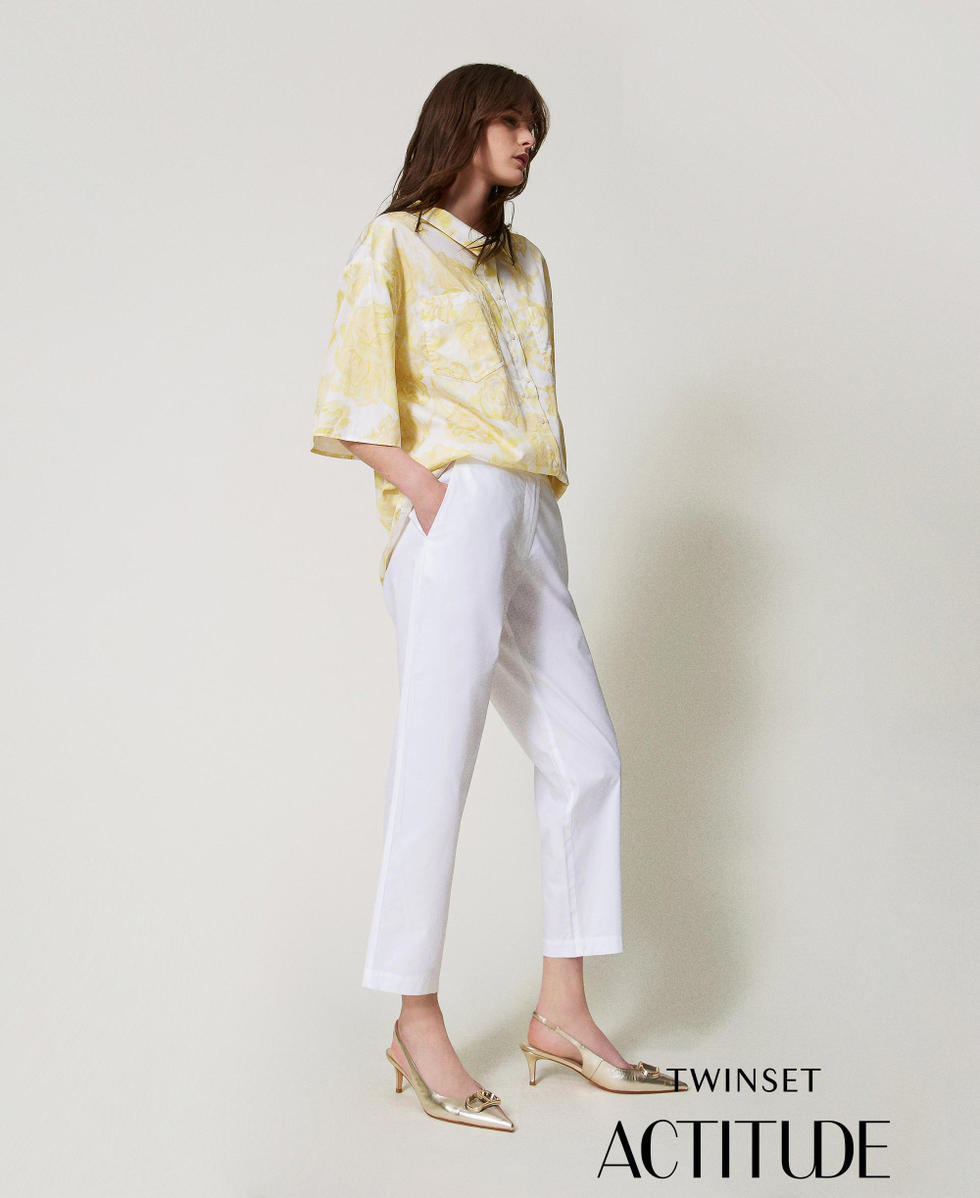 Poplin chino trousers