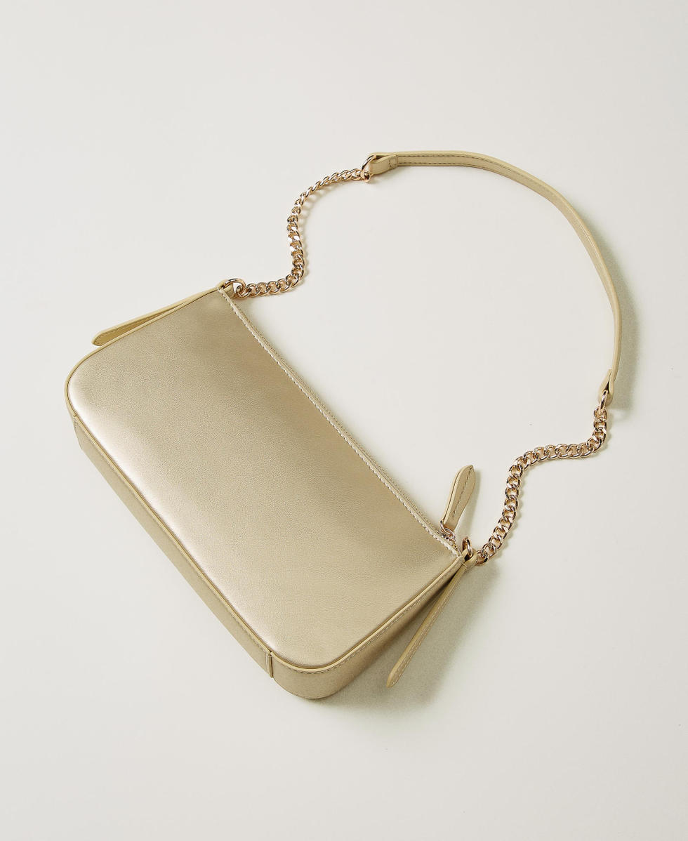 Borsa a tracolla &lsquo;Passepartout&rsquo; con logo Oro Giallo Donna 251TB7330_10366_03