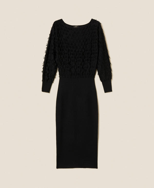 Midi dress with fringes