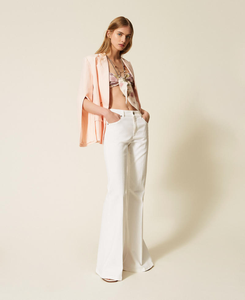 Top bralette de lino con flores Estampado Wildflowers Pastel Color Mujer 261TT2564_13588_T0