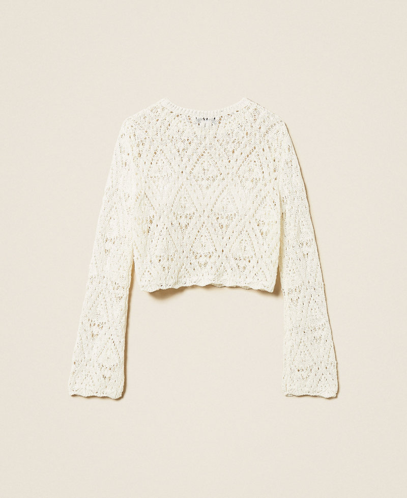 Pull avec motif en losanges Blanc &laquo;&nbsp;Milk&nbsp;&raquo; Fille 261GJ3030_12577_S1