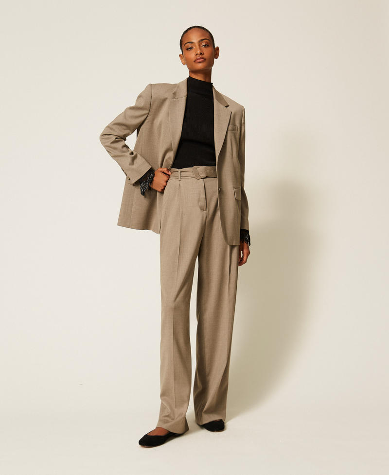 Blazer aus mattem Satin Kitt Frau 262TT2222_00369_T0