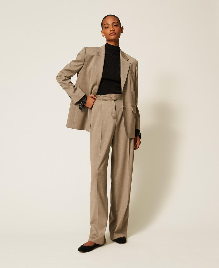 Blazer aus mattem Satin Kitt Frau 262TT2222_00369_T0