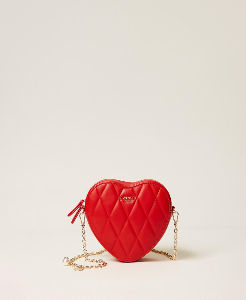 Mini heart-shaped bag with cross-body strap Red Woman 261TH7034_00015_01