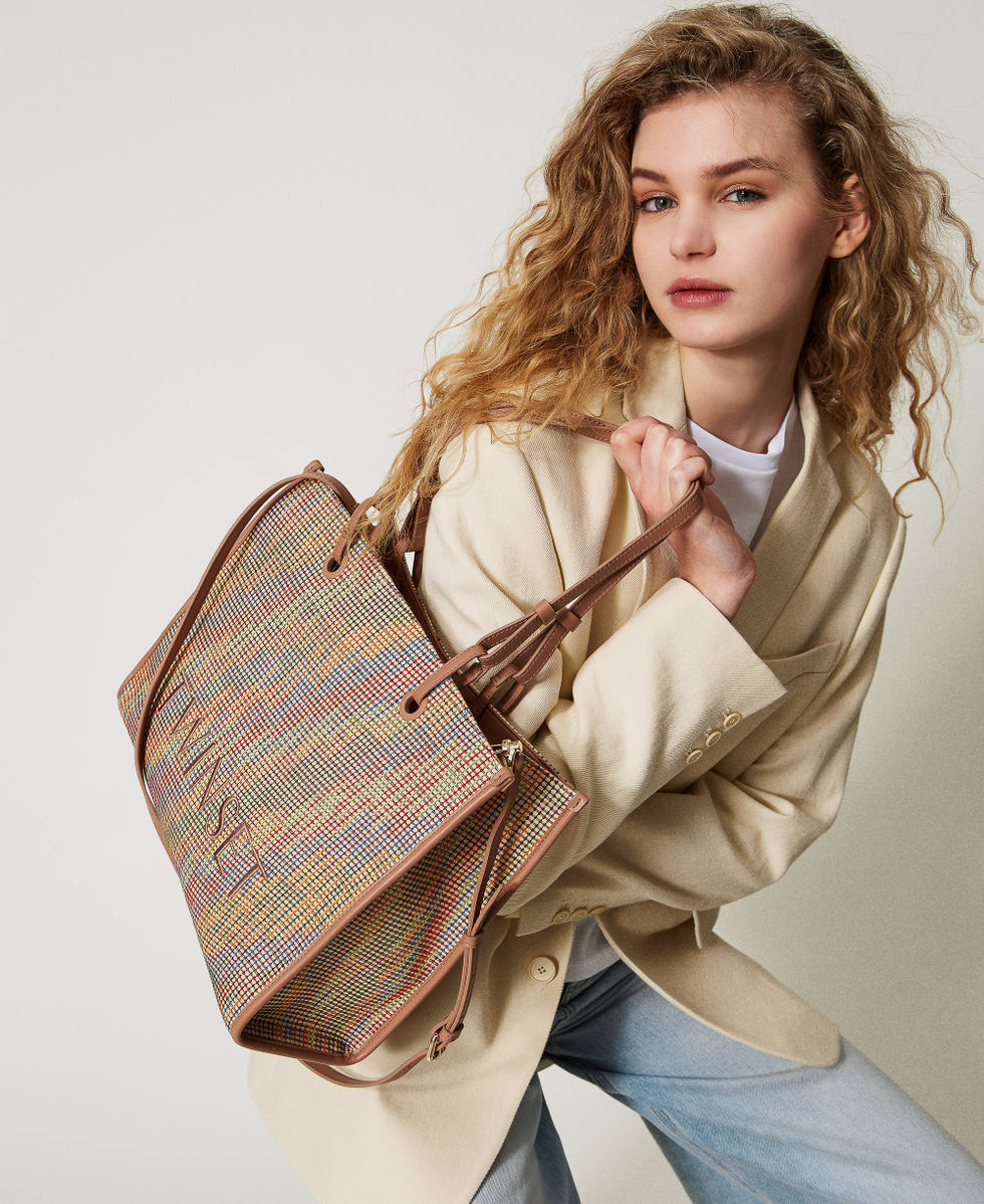 Shopper aus Canvas Multicolor Frau 251TD8310_12447_T0