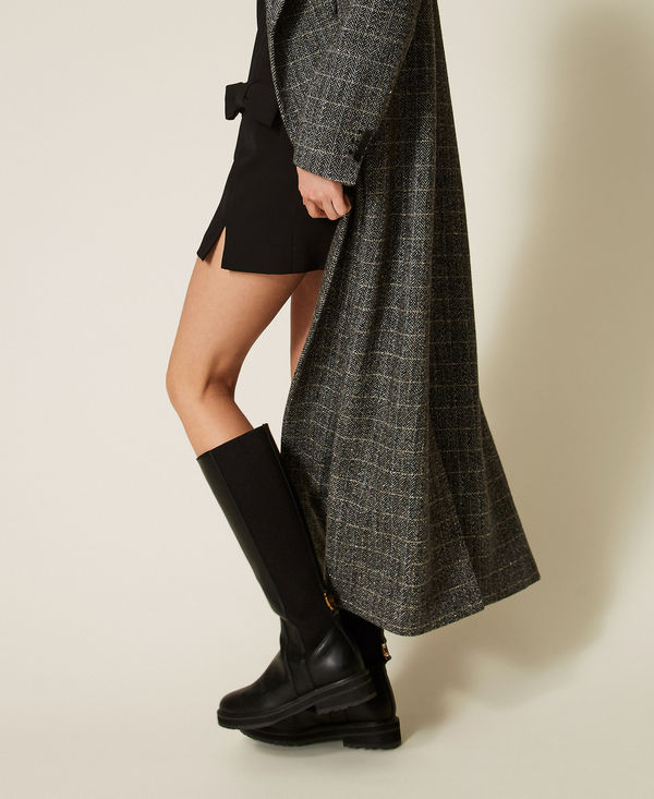 Высокие сапоги с резинкой