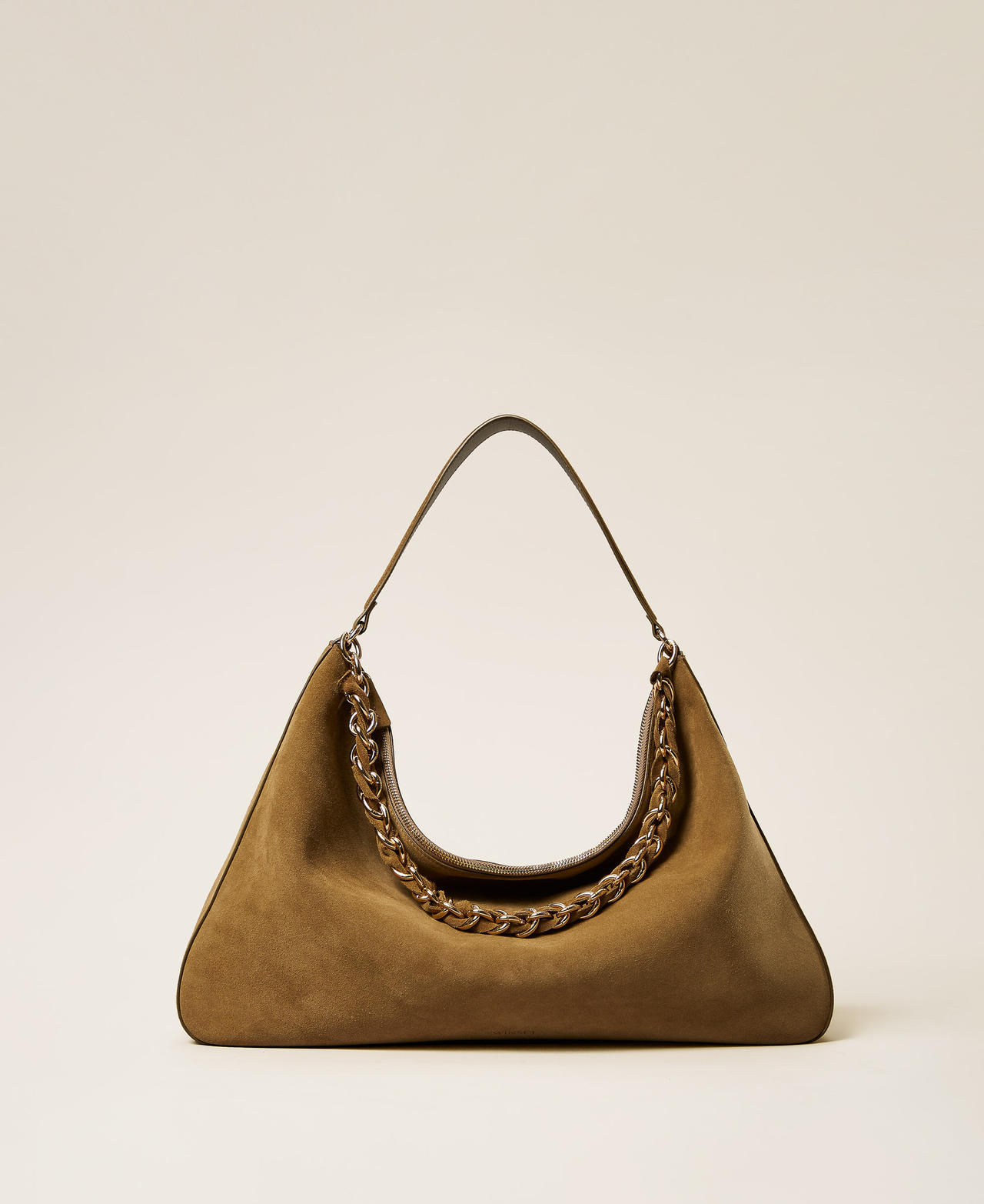 Bolso grande &laquo;Liliane&raquo; de ante Verde &laquo;Bons&aacute;i&raquo; Mujer 252TS8ECC_00709_PS