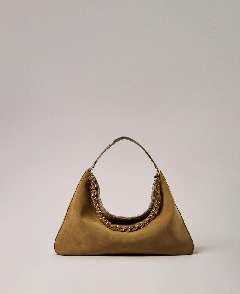 'Liliane' large suede bag Bonsai Green Woman 252TS8ECC_00709_PS