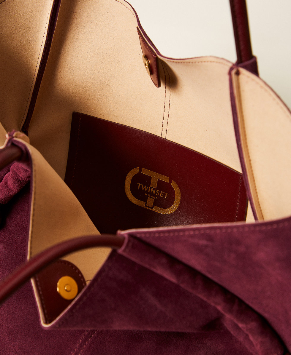 Borsa shopper in suede con nodi Viola "Winetasting" Donna 252TD8350_05609_04