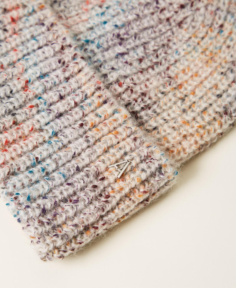 Bunte Strickmütze Tweed Multicolor Frau 252AA4080_12702_02