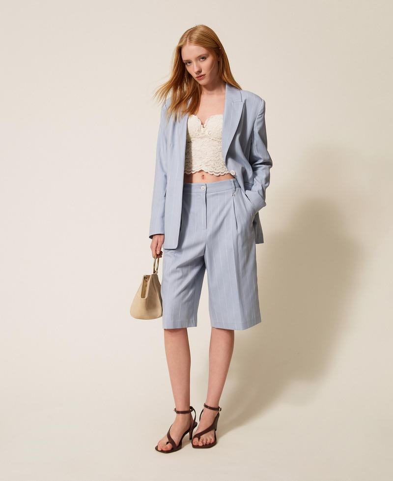 Bermuda gessati con tasche Skyline Pinstripe Donna 261AP2173_13284_01