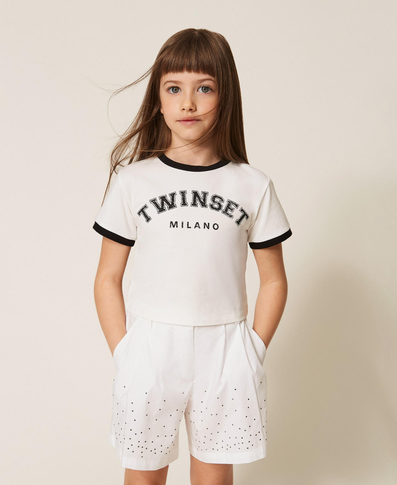T-shirt regular avec imprimé siglé
