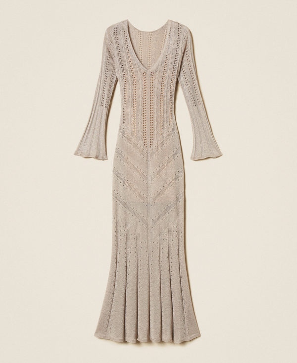 Vestido largo de punto de doble uso con l&uacute;rex