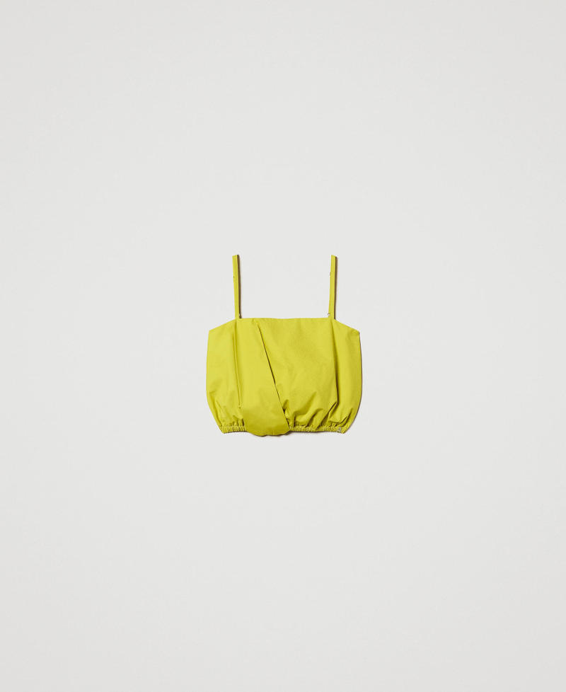 Poplin cropped top