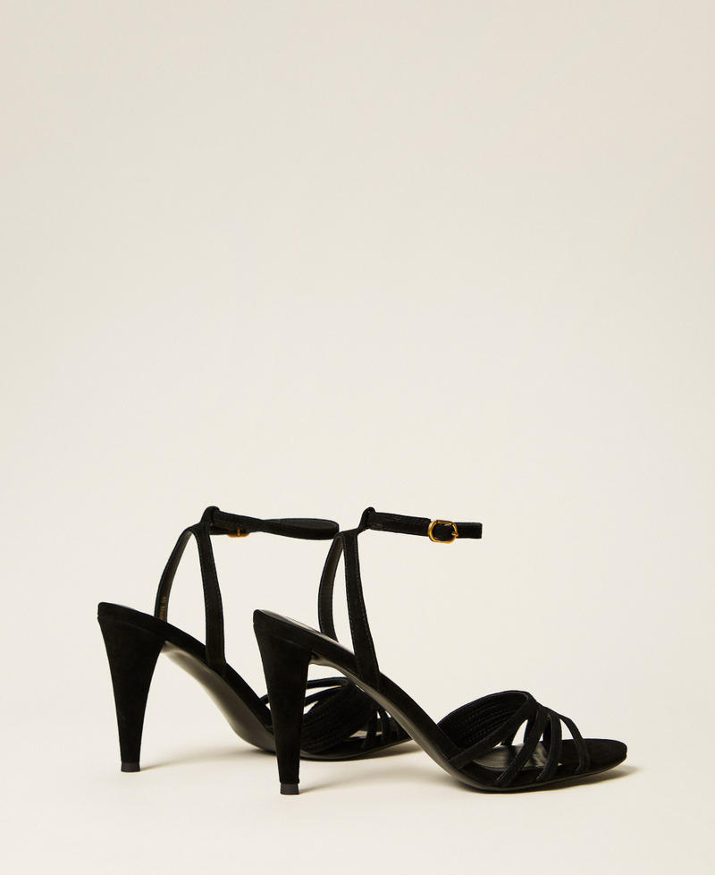 Suede sandals Black Woman 252TGT200_00006_03