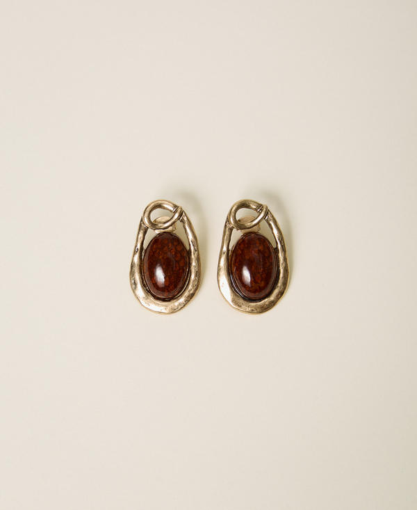 Orecchini con cabochon animalier