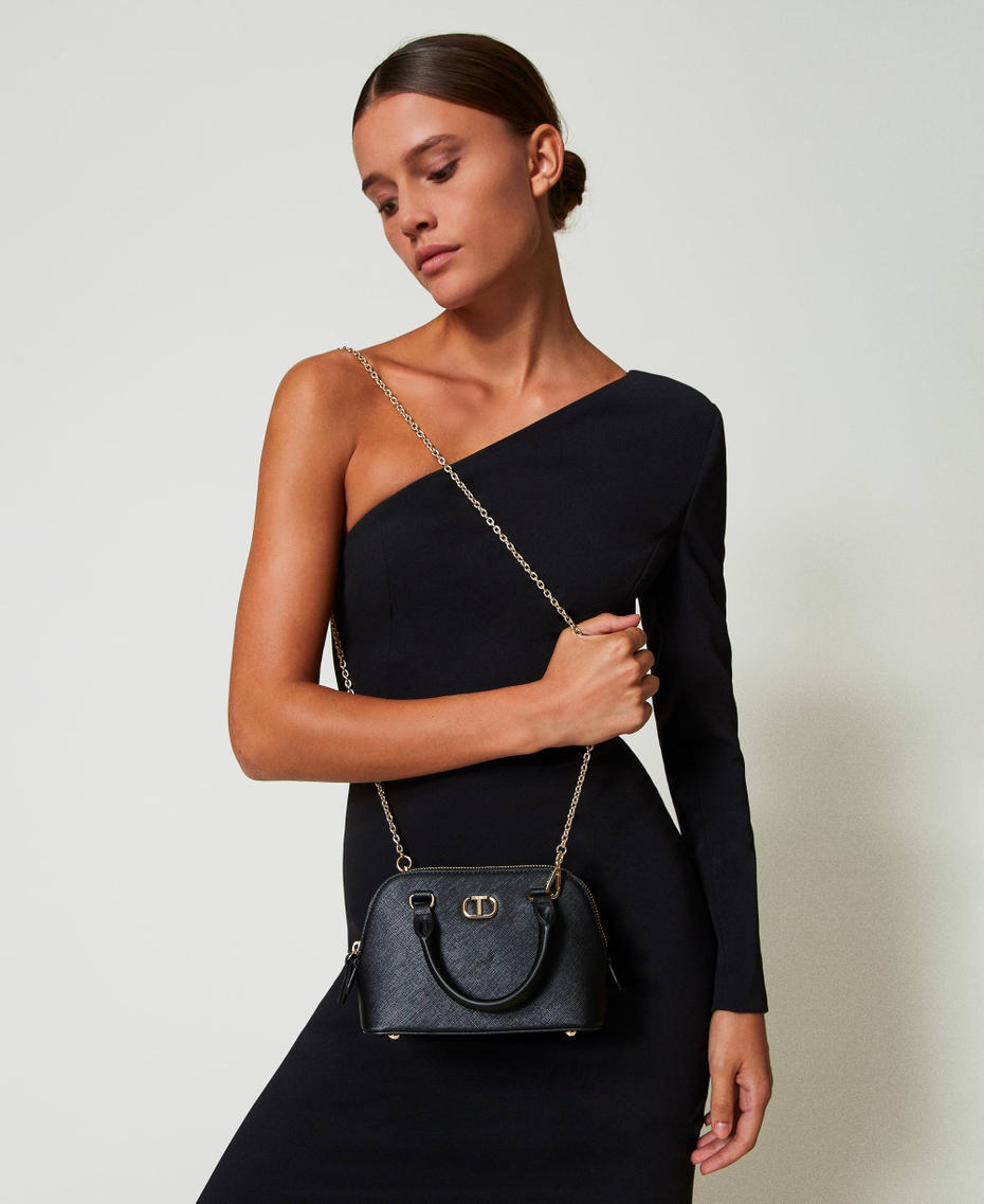 Mini shoulder bag with Oval T