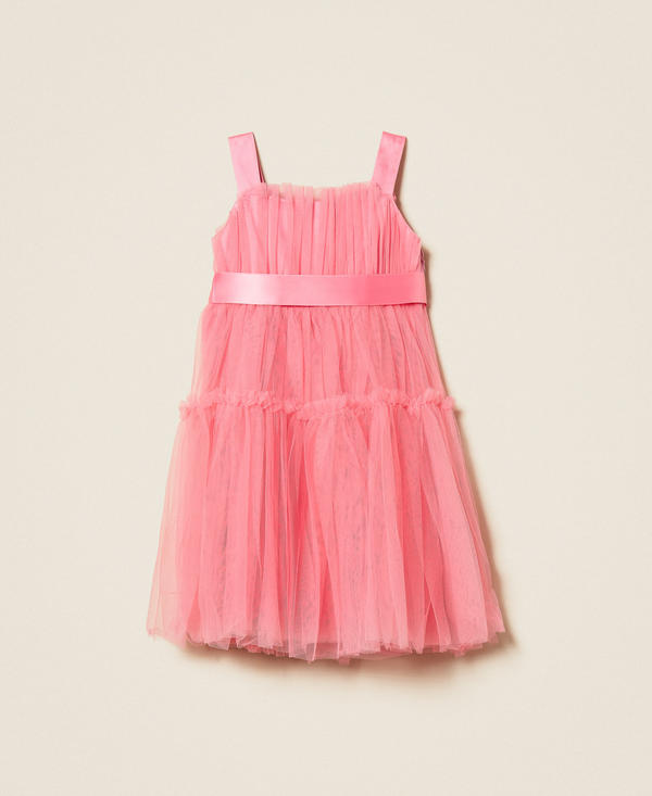 Kurzes Babykleid aus T&uuml;ll mit G&uuml;rtel