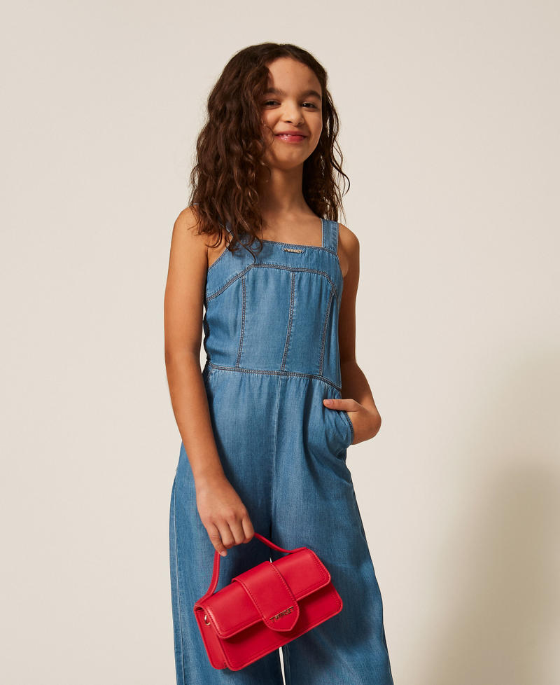 Borsa a tracolla con patta e logo Rosso "Magenta" Bambina 261GJ8012_13160_T0