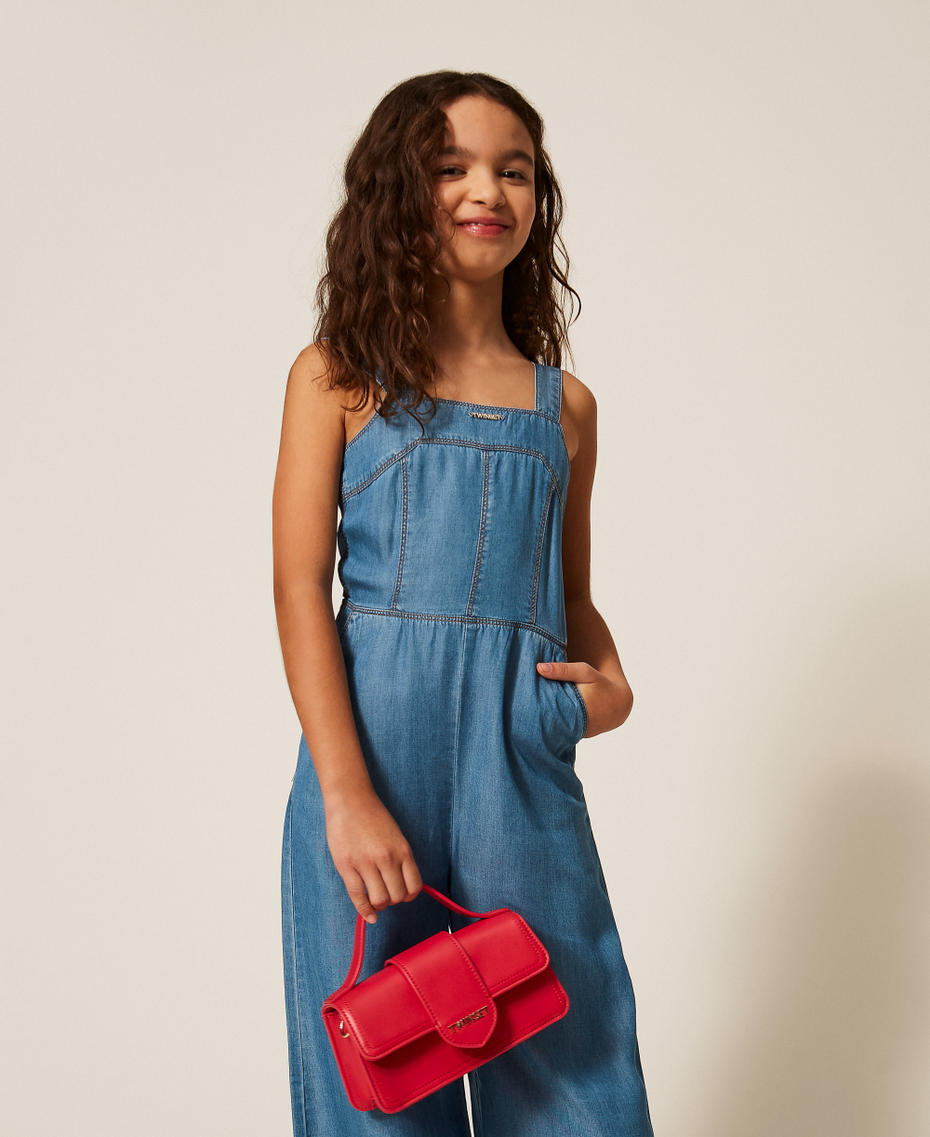 Borsa a tracolla con patta e logo Rosso "Magenta" Bambina 261GJ8012_13160_T0