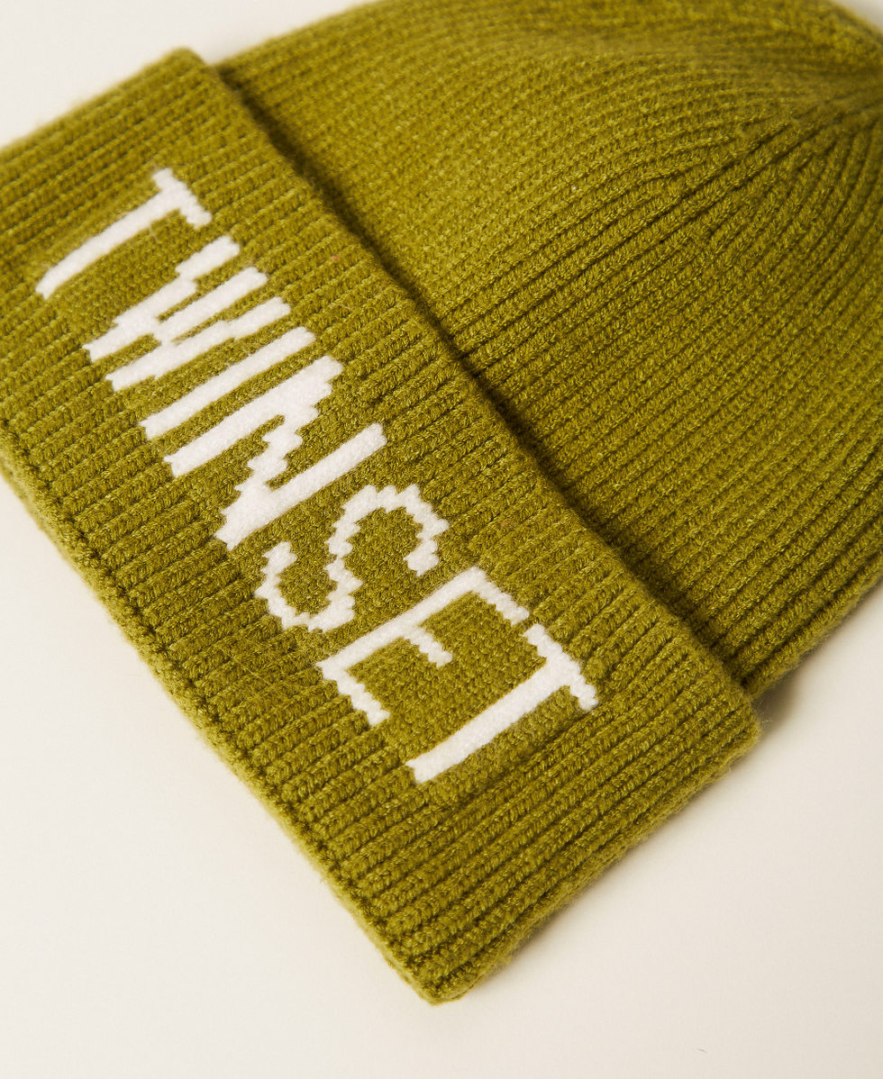Knit beanie with logo Olive Oil Girl 252GJ5015_12576_02