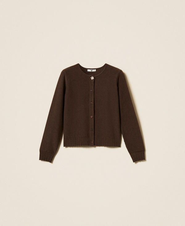 Cardigan mit emailliertem Knopf