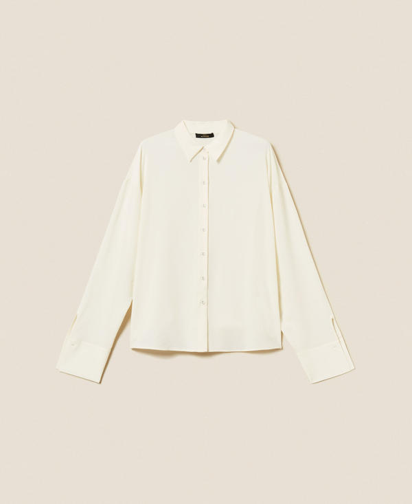 Oversized recycled crêpe de Chine shirt