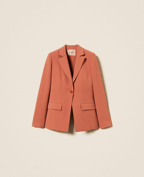 Single-breasted crêpe blazer