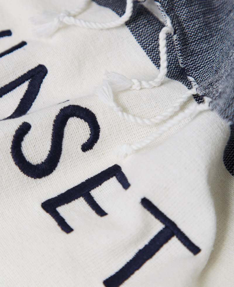 Jacquard beach towel with logo