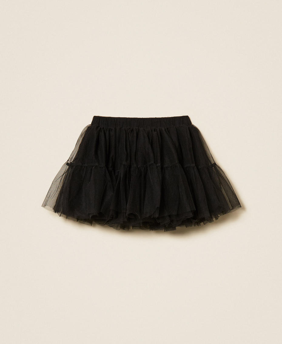 Girls' short tulle skirt Black Girl 252GB2210_00006_S1
