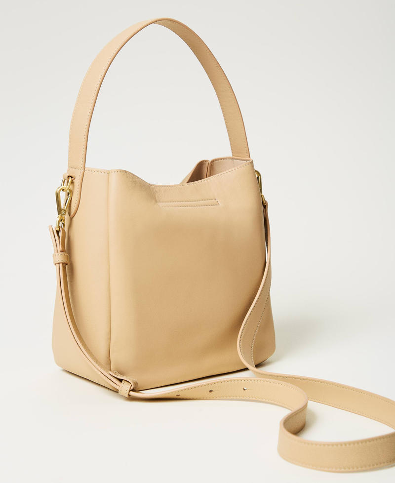 Hobo-Bag „Forever“ aus Leder Helles „Ginger Root“-Beige Frau 251TD8332_11640_03