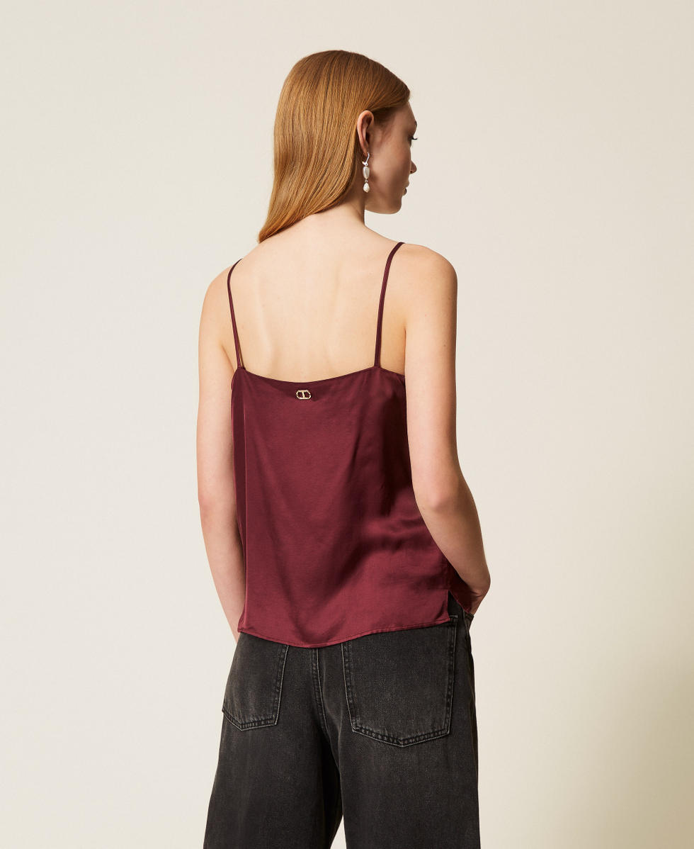 Satin top with lace &ldquo;Wine tasting&rdquo; Purple Woman 252TP2481_05609_03