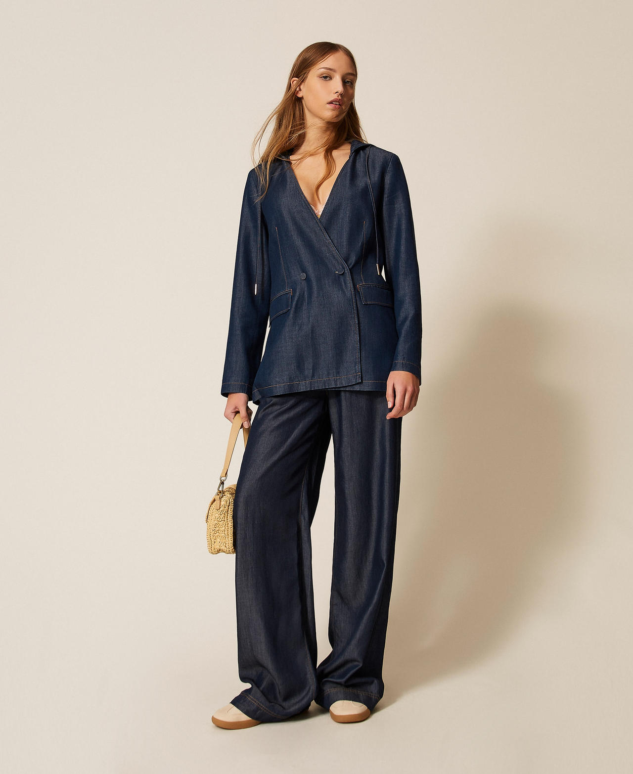 Twinset Pantalon ample en chambray