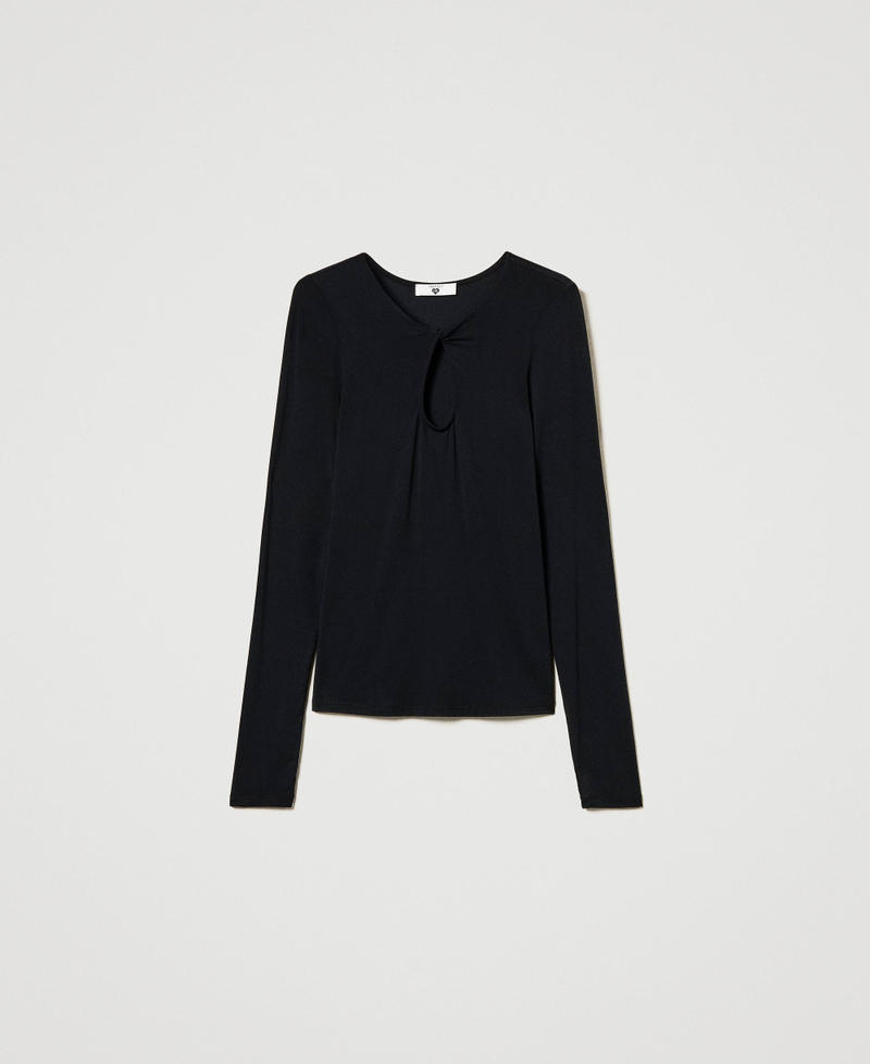 T-shirts with cut-out Black Woman 242LL2UBB_00006_S0