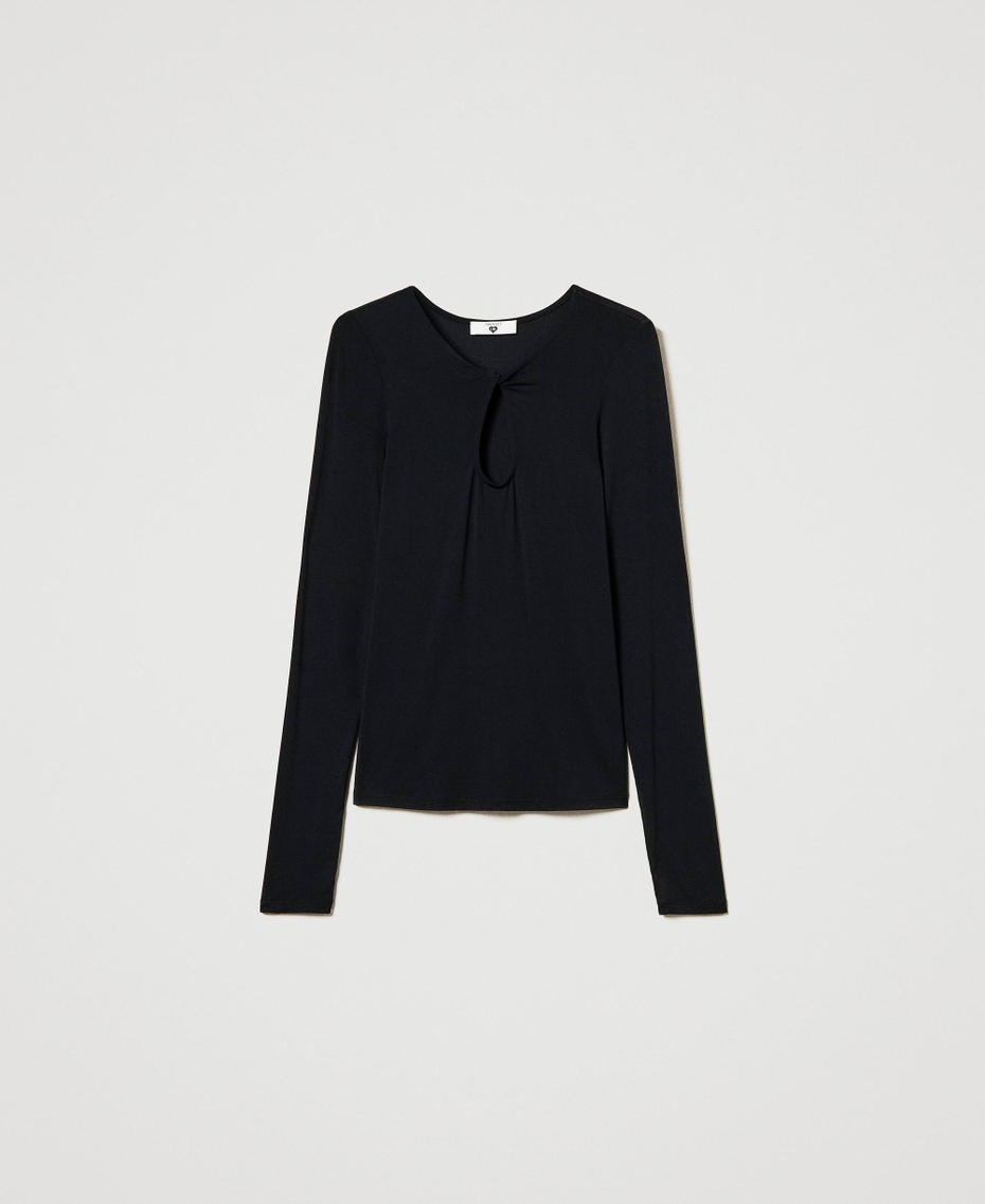 T-shirts with cut-out Black Woman 242LL2UBB_00006_S0