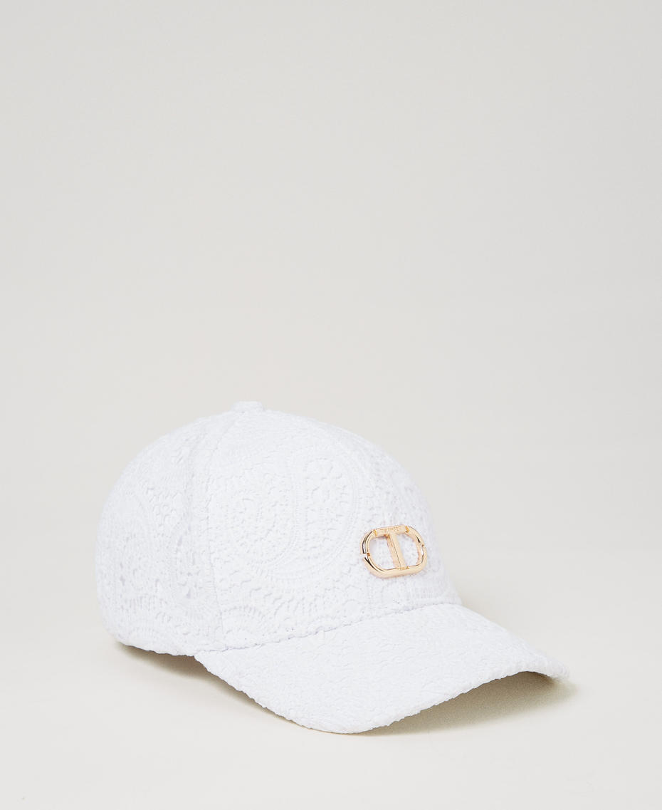 Macramé lace baseball cap "Ice" White Girl 251GJ5024_00808_01