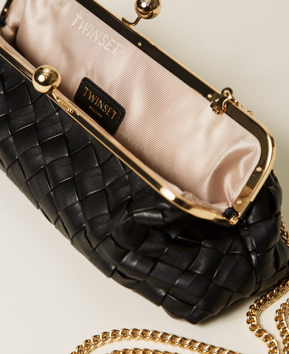 Pochette tress&eacute;e &agrave; la main Noir Femme 261TB7301_00006_04