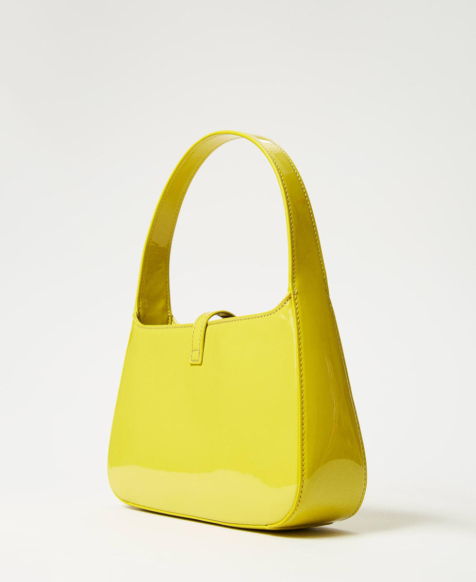 Faux patent leather hobo bag Citronelle Woman 251AA7010_00910_03
