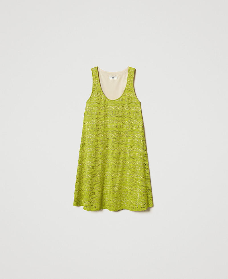 Robe courte en tissu ajouré Green Grenoble Femme 251LB2GCC_12131_0S