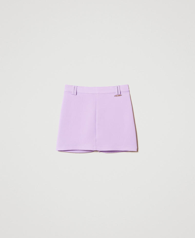 Cr&ecirc;pe trouser skirt Pastel Violet Girl 251GJ2QN7_11862_S0