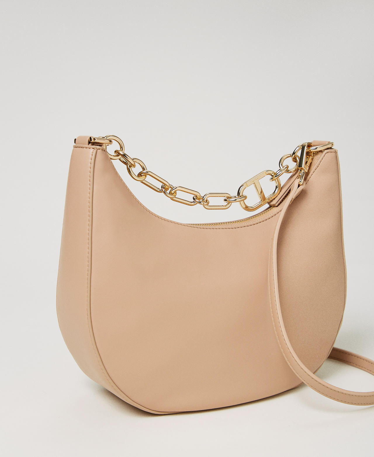 Tasche „Croissant“ mit „Oval T“-Kette "Rope"-Beige Frau 251TB7342_12145_03
