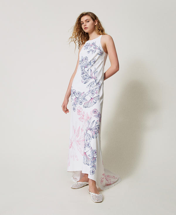 Robe longue MYFO en crêpe de Chine