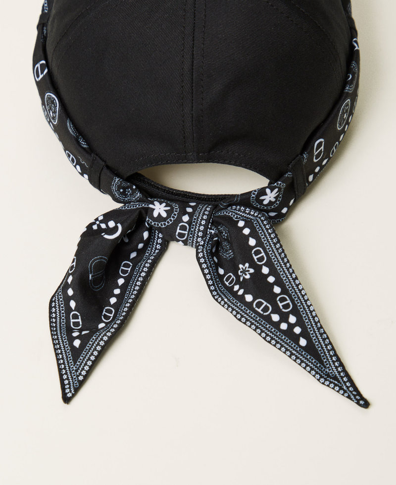 Baseball cap with bandana scarf Black Woman 251TO5460_00006_02