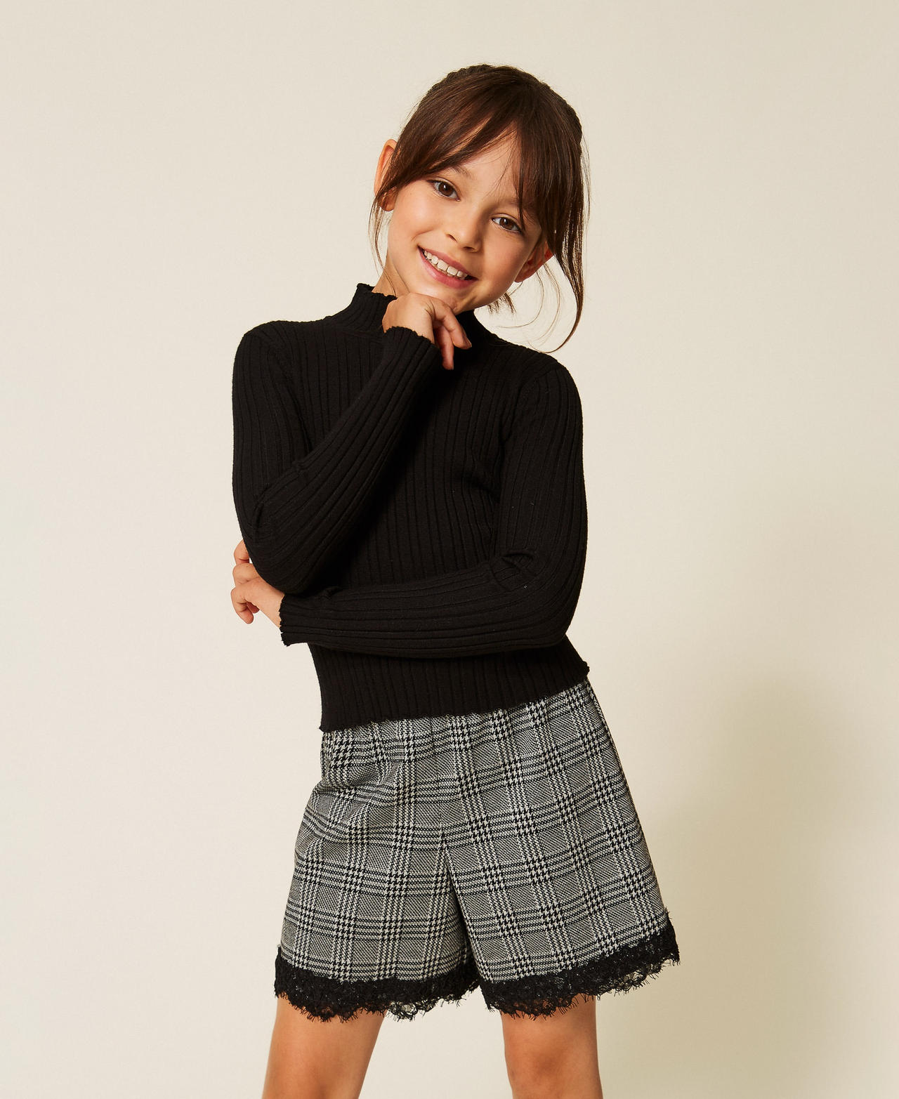 Ribbed turtleneck jumper