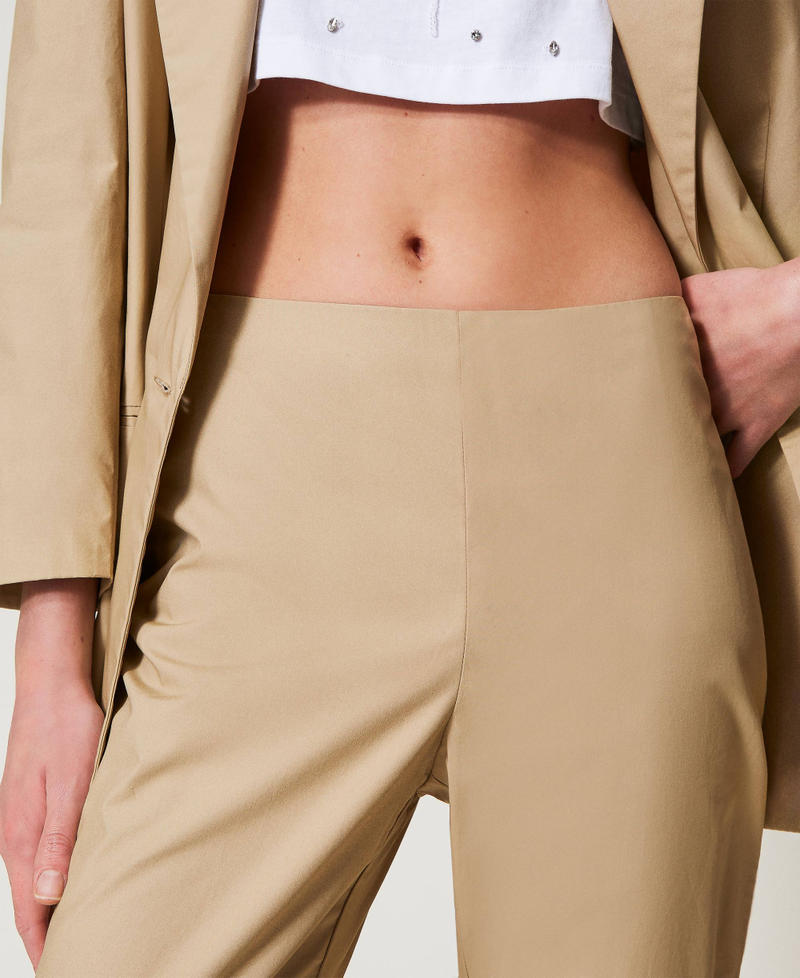 Poplin cropped trousers Incense Woman 251AP2275_12115_03