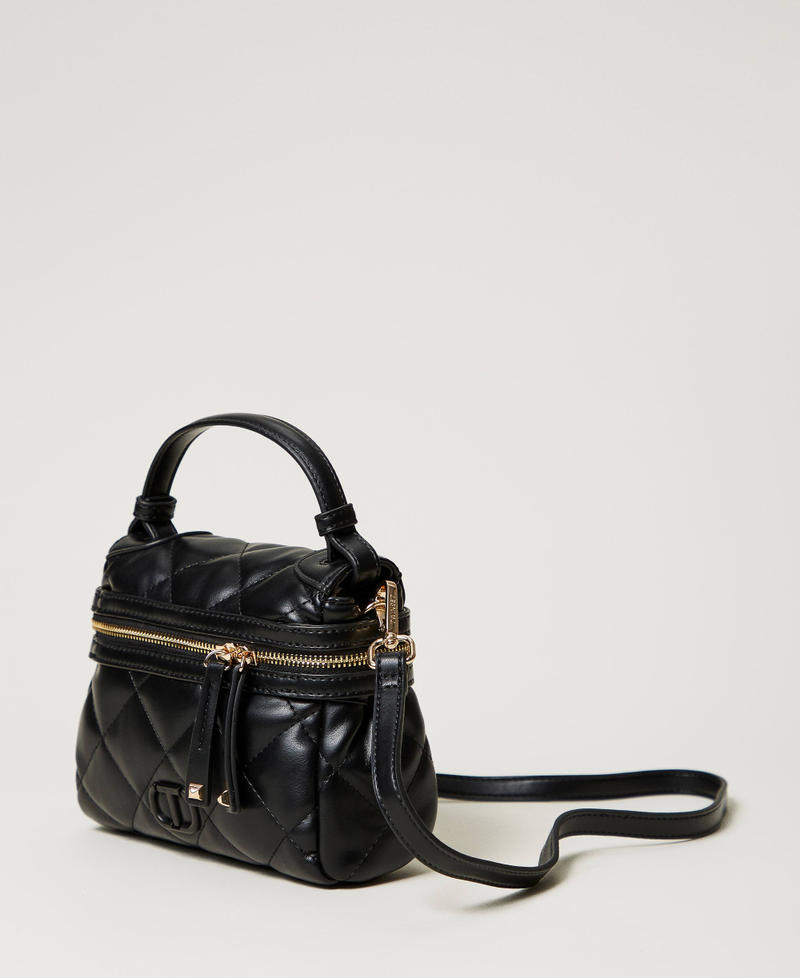 Borsa top handle ‘Cécile’ piccola trapuntata Nero Donna 242TD8151_00006_02