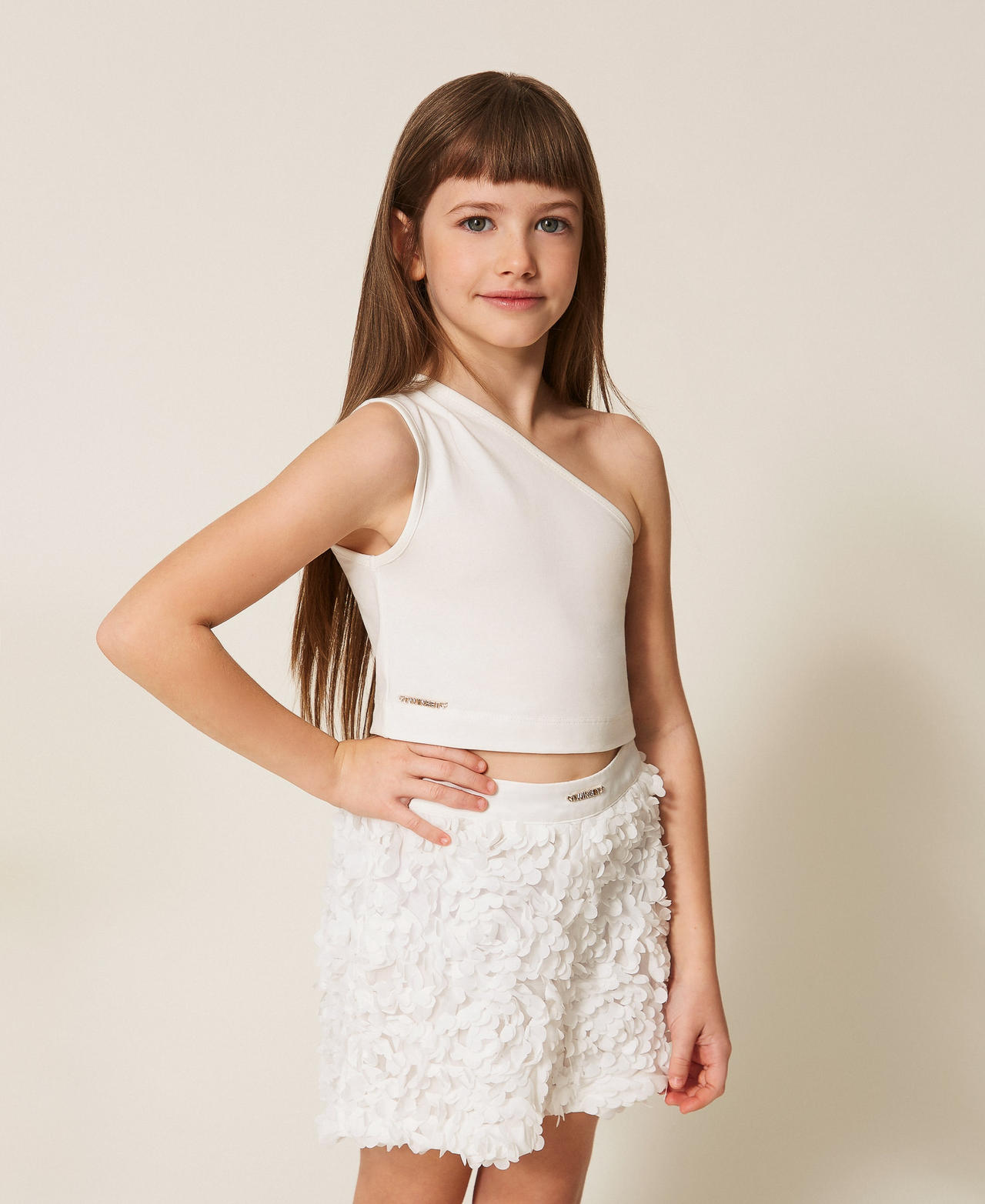 Twinset Top asymétrique avec logo